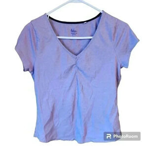 Boden T-Shirt Purple Supersoft Ruched T-Shirt Size 6